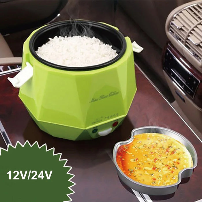 1.6L Car Rice Cooker 12V/24V Electric Lunch Box Portable Food Warmer