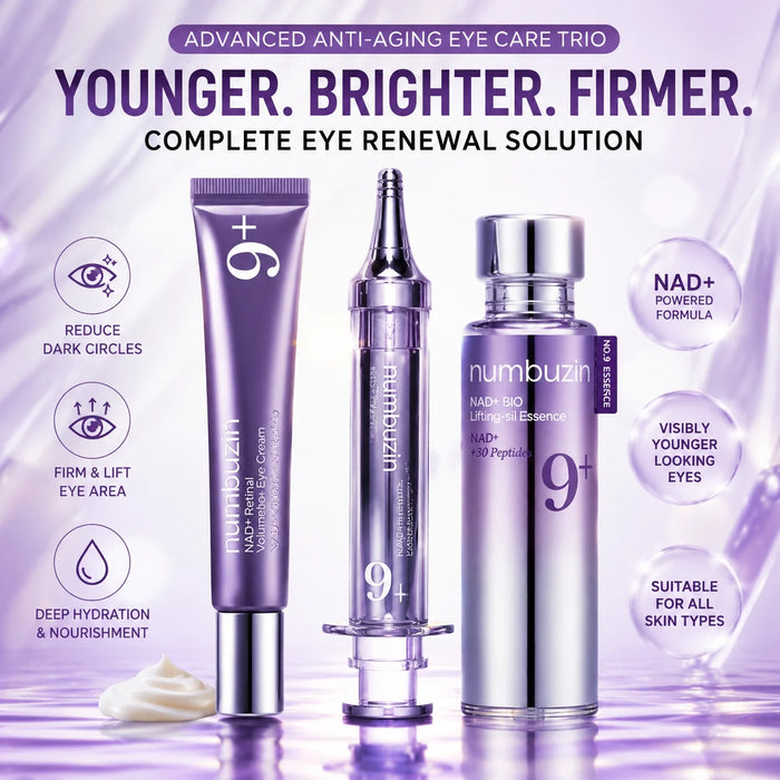Korean Anti Aging Eye Care Kit NAD+ Retinol Liquid Serum Firming Plumping Wrinkle Reducing